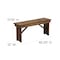 Flash Furniture Rectangle Antique Farm Table , 40"; 40-1/4" W 30"; 17-3/4" H, Wood XA-FARM-3-GG - alternate 8